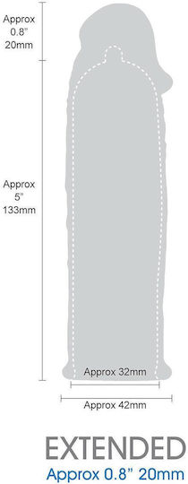 Nanma Längenverlängerung Penis Sleeve ProExtension Penis Schwarze 15cm