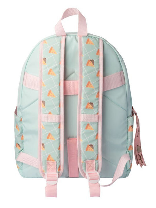 Pusheen School Bag Backpack Elementary, Elementary Light Blue with Water bottle holder