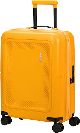 American Tourister Spinner Exp 55/20 Cabin Travel Suitcase Hard Golden Yellow with 4 Wheels Height 55cm