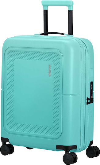 American Tourister Spinner Exp 55/20 Cabin Travel Suitcase Hard Aqua Sky with 4 Wheels Height 55cm