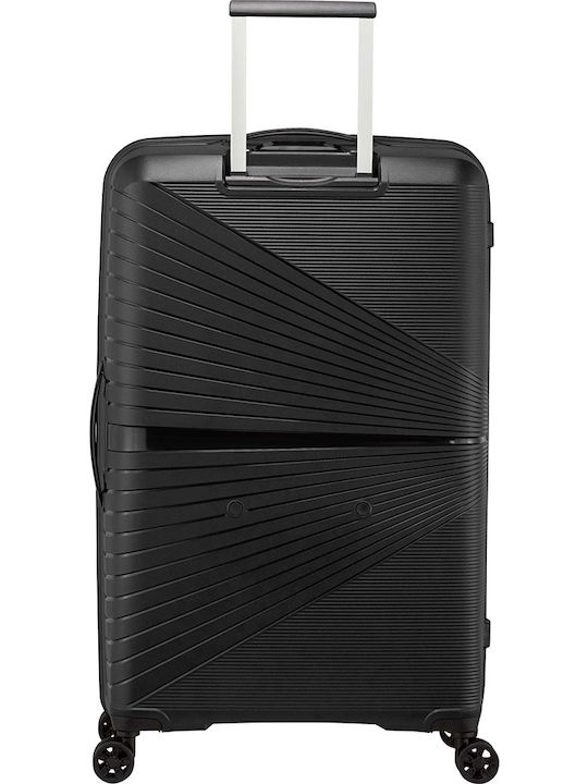American Tourister Airconic Spinner Large Hard Suitcase Onyx Black with 4 Wheels Height 77cm