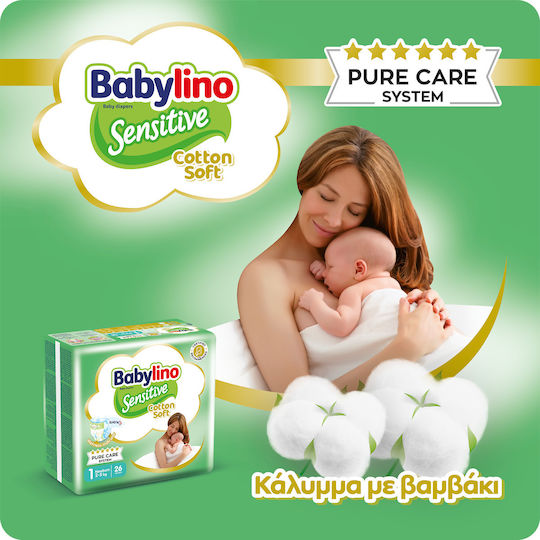 Babylino Tape Diapers Sensitive Cotton Soft No. 4 for 8-13kg 50pcs