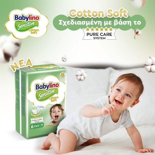 Babylino Tape Diapers Sensitive Cotton Soft No. 4 for 8-13kg 50pcs