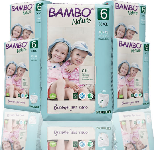 Bambo Nature Πάνες με Αυτοκόλλητο No. 6 για 18+kg 90τμχ