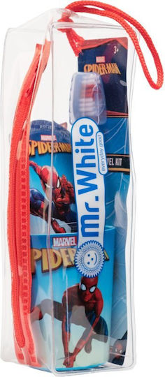 Mr. White Spiderman Σετ Παιδική Οδοντόκρεμα με Οδοντόβουρτσα για 3+ Χρονών 4τμχ με Γεύση Μέντα