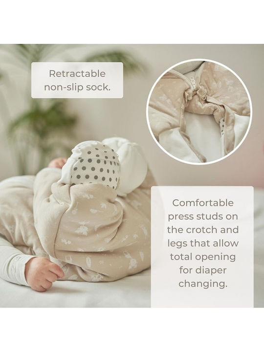 Nuvita Winter Sleeping Bag with Feet 2.5 Tog English Rose with Detachable Sleeves