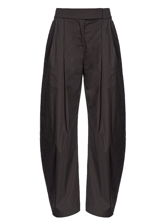 Papillon Damen Hoch tailliert Stoff Hose Black