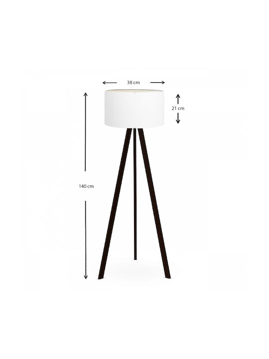 Megapap Floor Lamp H140xW38cm. Black