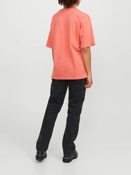 Jack & Jones Women's T-shirt Coral