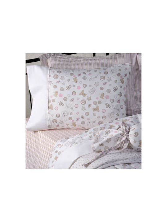 Down Town Home Teddy Bear 583 Baby Sheets Set Crib Cotton Beige 125x175cm 3pcs