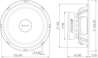 Eton Car Speaker Set Pow 16+ Separate 8" (2 Way)