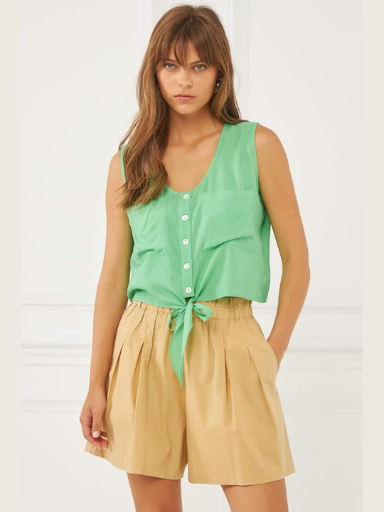 Bill Cost Women's Blouse with Buttons Green