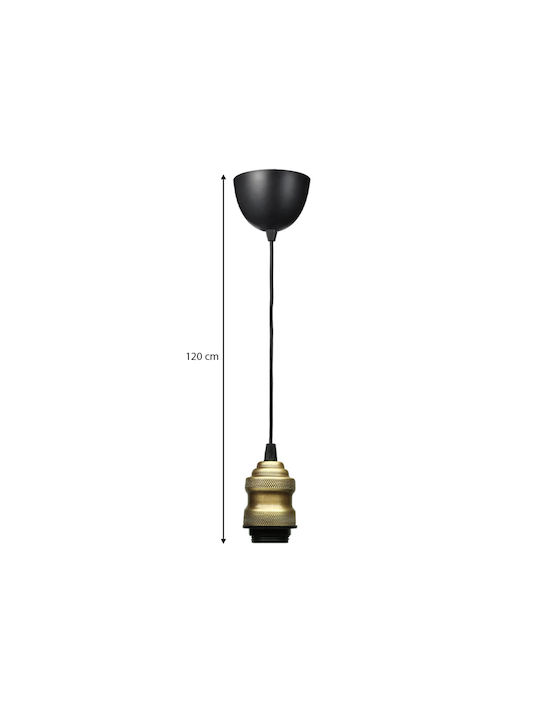 Megapap Rustic Pendant Light Bronze with Socket E27 24cm