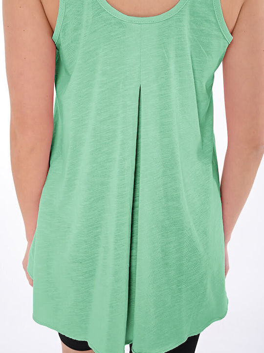 Women's Tunic Dress Short Sleeve Green