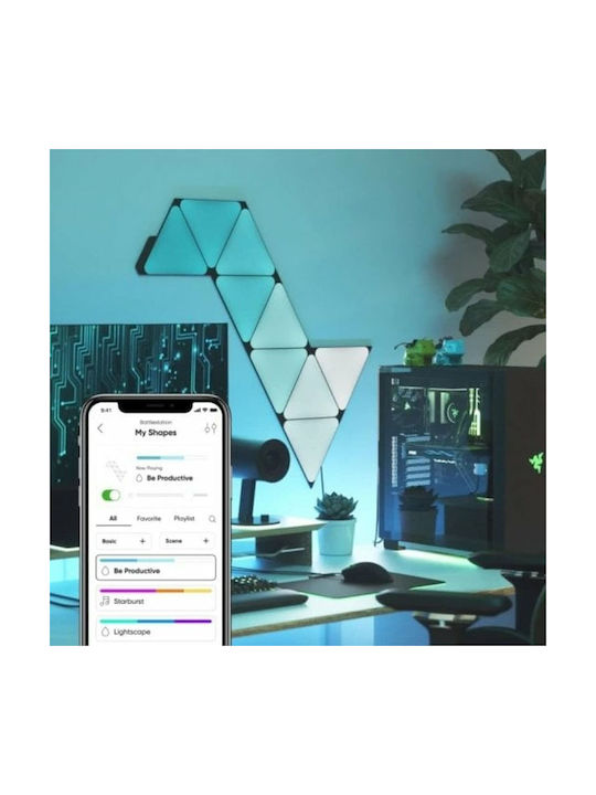 Nanoleaf Smart Διακοσμητικό Φωτιστικό LED RGBW 9τμχ 3εκ.