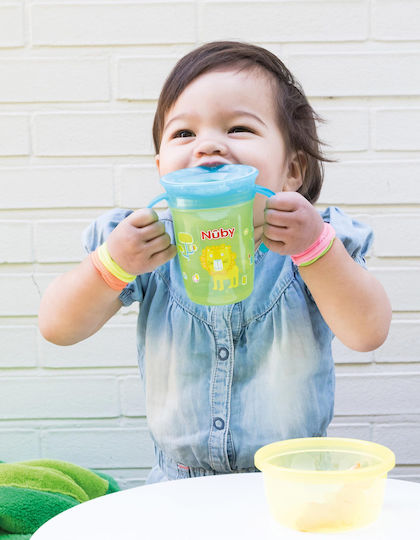 Nuby Baby Cup Wonder Cup made of Plastic Green 240ml for 10m+m+