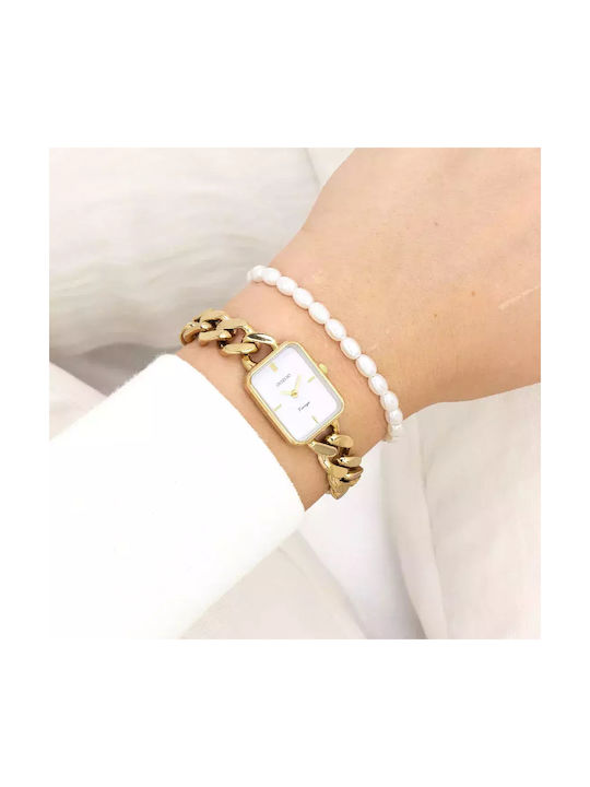 Oozoo Women's Watch with Gold Metal Bracelet