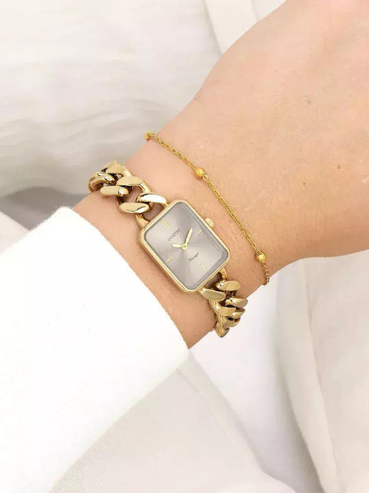 Oozoo Vintage Women's Watch with Gold Metal Bracelet