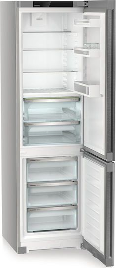 Liebherr Fridge-Freezer 361lt NoFrost H201.5xW59.7xD67.5cm Inox Plus