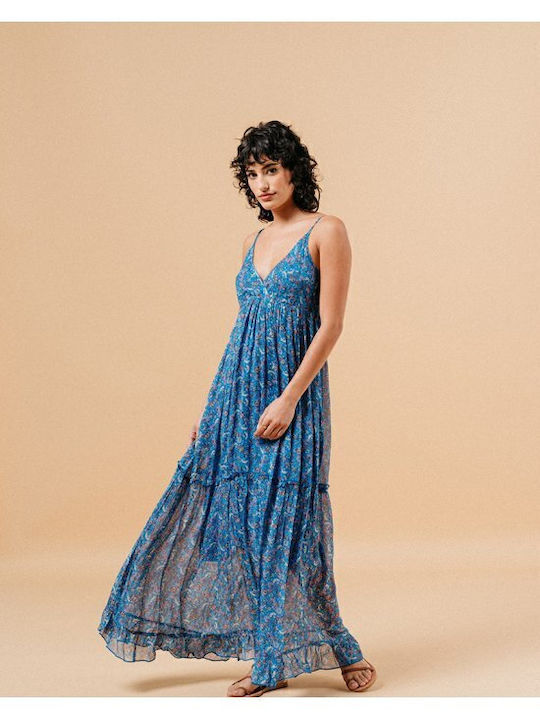 Sommer Maxi Damenkleid Blau