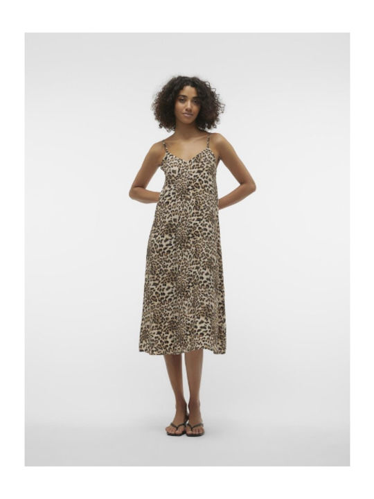 Vero Moda Midi Dress Coffee