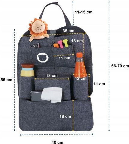 Lionelo Car Organizer Gray