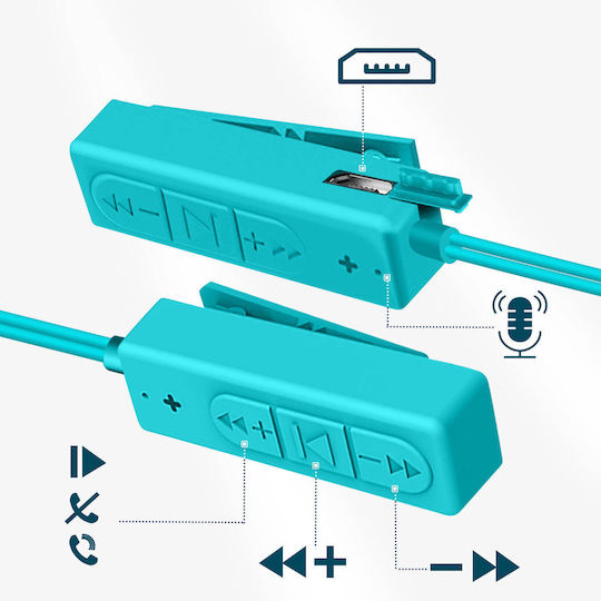 Defunc Basic Talk Earbud Bluetooth Handsfree Ακουστικά Cyan