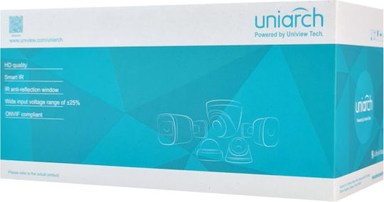 Uniarch IPC-B122-APF28 IP Κάμερα Παρακολούθησης Full HD 1080p Αδιάβροχη με Αμφίδρομη Επικοινωνία και Φακό 2.8mm