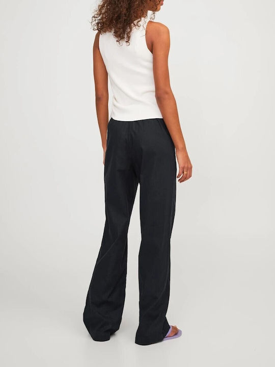 Women's Linen Trousers Black