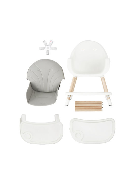 Moby System Amelia Hochstuhl 3 in 1 & Sitz aus Kunstleder Gray