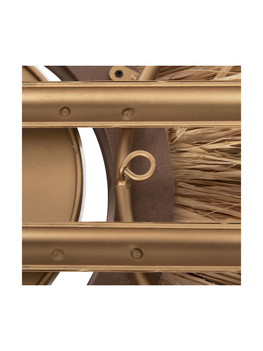 HomeMarkt Wanduhr Metallisch Beige