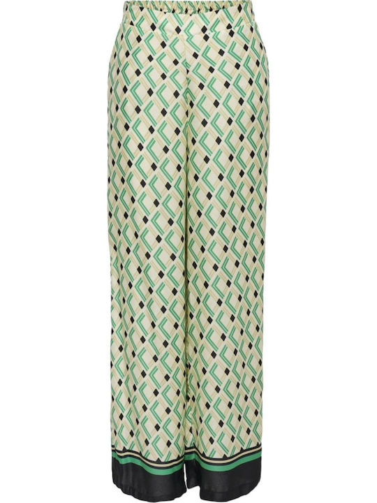 Only Damen Stoff Hose Loose Fit Deep Mint