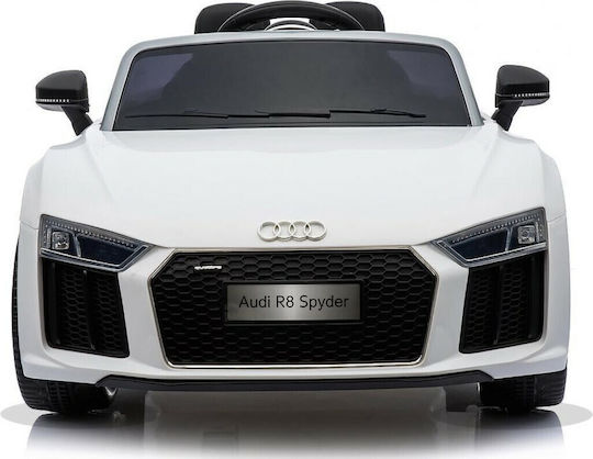 Audi R8 Spyder Două Locuri cu Telecomandă Licențiat 12 Volți Alb