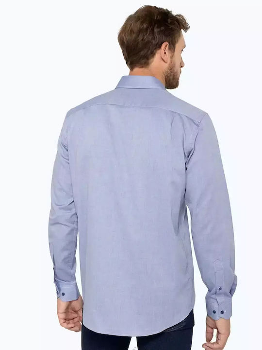 The Bostonians Men's Shirt Long Sleeve Cotton Blue