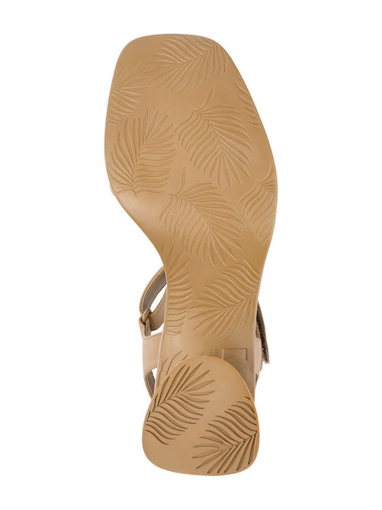 Leather Women's Sandals Kiara Brown