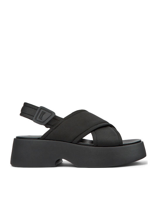 Γυναικεία Σανδάλια Flatforms Μαύρα