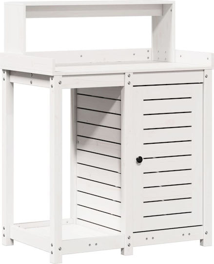 Gardening Table Shelves 82,5x50x109,5 cm Solid Pine Wood White