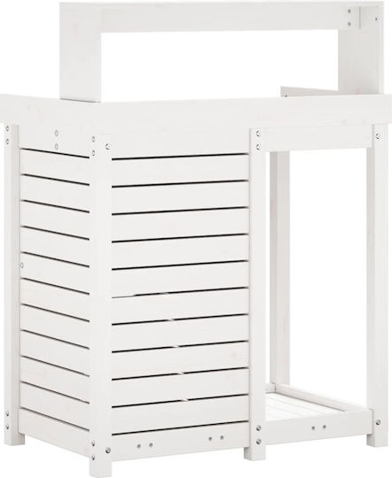 Gardening Table Shelves 82,5x50x109,5 cm Solid Pine Wood White