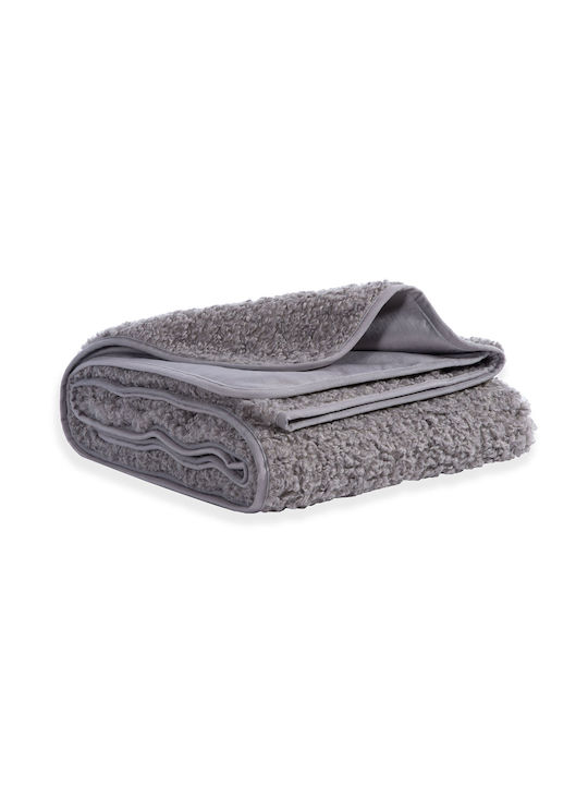 Nef-Nef Homeware Vanjel Ριχτάρι Πολυθρόνας Γούνινο 180x180εκ. Grey 034619