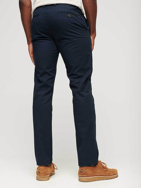 Superdry Pantaloni pentru bărbați Chino cu Croială Slim Eclipse Navy