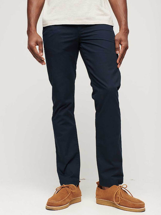 D2 Stud Slim Tapered Stretch Chino Trousers Chino in Slim Fit Eclipse Navy