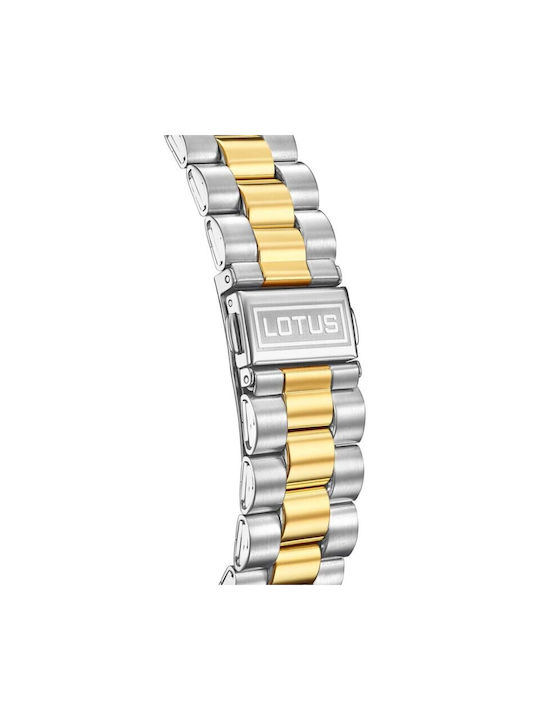 Lotus Watches Digital Uhr Batterie mit Gold Metallarmband