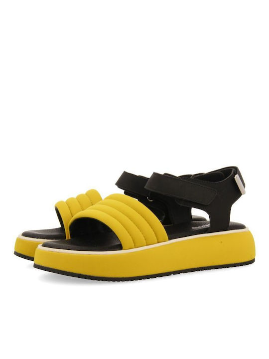 Gioseppo Leather Women's Sandals Yellow