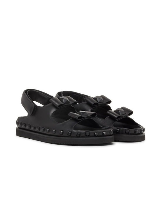 Ash Damen Flache Sandalen in Schwarz Farbe