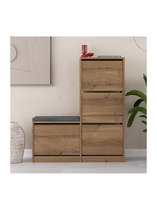 Dude Wooden Shoe Organizer Open Café 104.8x26x118.5cm