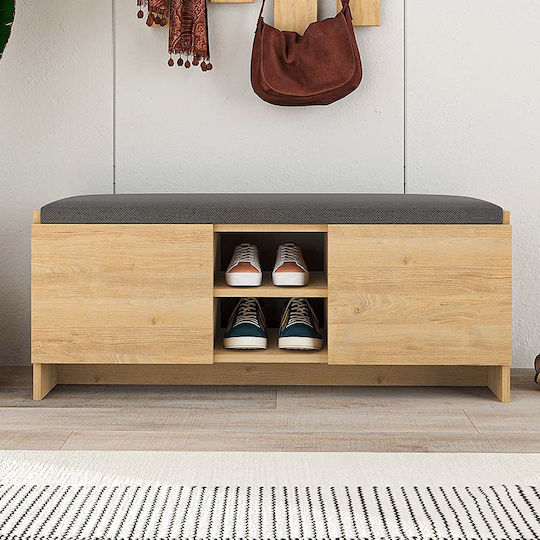 Ξύλινη Παπουτσοθήκη Zulla 110x37x43cm