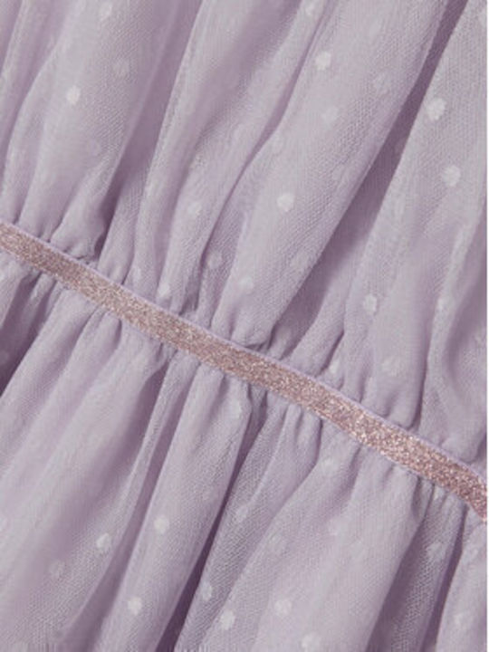 Children's Dress Sleeveless Tulle Purple