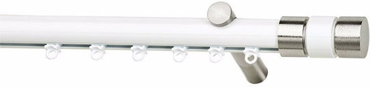 Metallic Curtain Pole Soleil S1 Double with Rail Diameter 25mm Length 160cm Nickel Color 1 A298807_16724