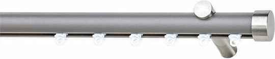 Metallic Curtain Pole Soleil Tapo Double with Rail Diameter 25mm Length 160cm Nickel A298800 16664