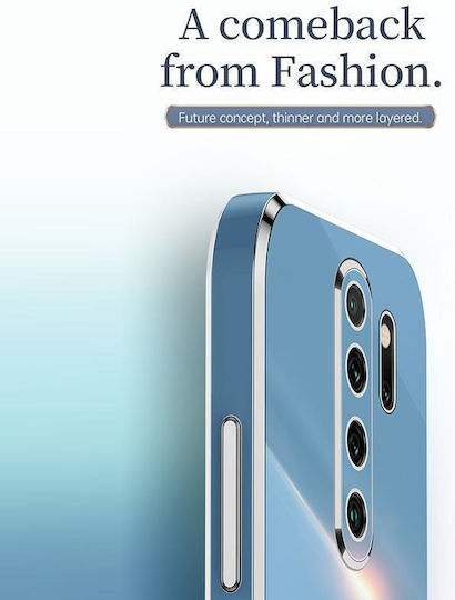 Xiaomi Redmi Note 8 Pro Xinli Gerade 6D Plattierung Goldrand TPU Stoßfeste Hülle Schwarz